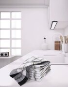 Tiseco Комплект 4 кухненски кърпи памук 50х70 см "Honey Waffle" Черен - T