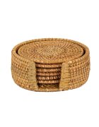 Tiseco Комплект подложки за чаши от 6 части 10 см Natural -