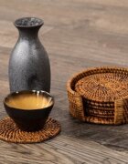 Tiseco Комплект подложки за чаши от 6 части 10 см Natural -