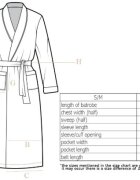 Tiseco Унисекс халат изработен от микрофланел размер S/M "Cosy" Grey - T