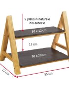 Westmark Рафт за сервиране на 2 нива 355 x 22 x 27 см шисти -