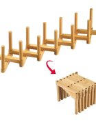 Westmark Разтегателна сушилница за съдове бамбук 9.5 x 12 x 9 см -