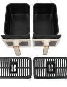 Zokura Двоен фритюрник 8 л 1350 + 1350 W бежов -