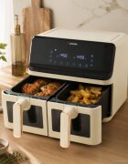 Zokura Двоен фритюрник 8 л 1350 + 1350 W бежов -