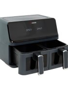 Zokura Двоен фритюрник с горещ въздух 8 л 1350+1350 W тъмно сив -