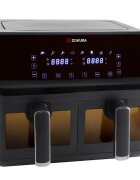 Zokura Двоен фритюрник с горещ въздух 8 л 1350+1350 W тъмно сив -