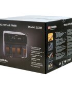 Zokura Двоен фритюрник с горещ въздух 8 л 1350+1350 W тъмно сив -