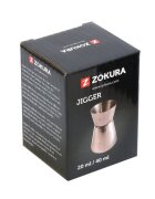 Zokura Двойна мерителна чаша за напитки (jigger) неръждаема стомана 20/40 m
