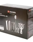 Zokura Комплект шейкъри за коктейли от 5 части неръждаема стомана -