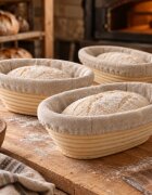 Zokura Овална кошничка за втасване на тесто 28 х 15 см ратан -