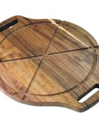 Zokura Плато за сервиране на пица акациево дърво 42 x 33 см -