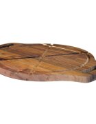 Zokura Плато за сервиране на пица акациево дърво 42 x 33 см -