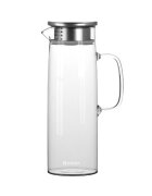 Zokura Стъклена гарафа с капак от неръждаема стомана 1.2L -