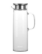Zokura Стъклена гарафа с капак от неръждаема стомана 1.5L -