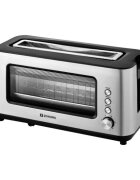 Zokura Тостер с 2 слота със стъклен прозорец 1200 W -