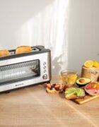 Zokura Тостер с 2 слота със стъклен прозорец 1200 W -