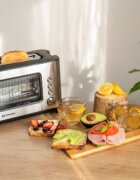 Zokura Тостер с 2 слота със стъклен прозорец 1200 W -