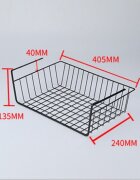 Zokura Висяща кошница под рафт въглеродна стомана 30 x 245 x 10 см - Zokur