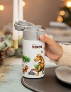 Zwilling Детска бутилка за пиене неръждаема стомана 350мл "Dinos" White-Gre