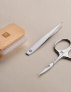 Zwilling Детски комплект за маникюр 3 части кожен калъф шарка на слон - Zwil