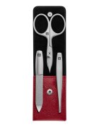 Zwilling Комплект от 3 части от неръждаема стомана червен кожен калъф - Zwilli