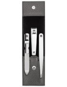 Zwilling Комплект за маникюр от 3 части кожен портфейл антрацит - Cl