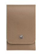 Zwilling Комплект за маникюр от 4 части неръждаема стомана сив кожен калъф P