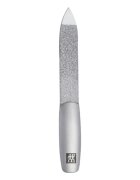Zwilling Комплект за маникюр от 4 части неръждаема стомана сив кожен калъф P