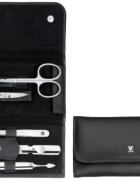 Zwilling Комплект за маникюр от 5 части черен кожен портфейл - Classi