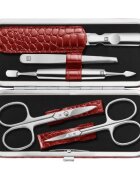 Zwilling Комплект за маникюр от 5 части неръждаема стомана кожен портфейл кро