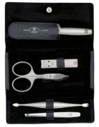 Zwilling Комплект за маникюр от 5 части сатенирана неръждаема стомана черен к