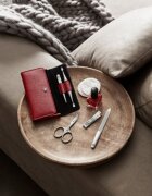 Zwilling Комплект за маникюр от 5 части сатенирана неръждаема стомана червен