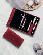Zwilling Комплект за маникюр от 5 части сатенирана неръждаема стомана червен