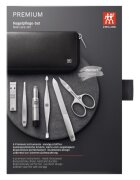 Zwilling Комплект за маникюр от 6 части кожен портфейл черен PREMIUM - Zwill