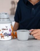 Zwilling Топлоизолационна бутилка за деца неръждаема стомана 380 мл БЯЛО-СИВ