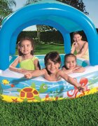 Bestway Детски басейн с навес 140x140x114 см син 52192