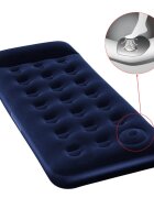Bestway Надуваем флокиран матрак с вградена крачна помпа 185x76x28 см