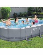 Bestway Power Steel Комплект басейн овален 488x305x107 см
