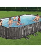Bestway Power Steel Комплект басейн овален 610x366x122 см