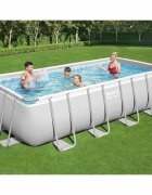 Bestway Power Steel Комплект басейн правоъгълен 488x244x122 см