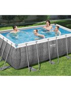 Bestway Power Steel Комплект правоъгълен басейн 412x201x122 см