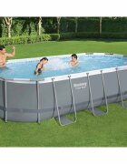 Bestway Power Steel Надземен басейн овален 549x274x122 см
