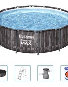 Bestway Steel Pro MAX Комплект плувен басейн кръгъл 427x107 см