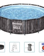 Bestway Steel Pro MAX Комплект плувен басейн кръгъл 427x107 см