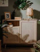 Finori Бюфет Bali 01A дъб сонома и тръстиков принт