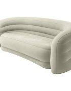 INTEX Извит диван Сиво 229 x 109 x 81 см PVC и Район