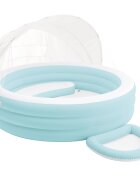 INTEX Надуема играчка за шезлонг с сенник 277 x 221 x 137 см Кръгла за
