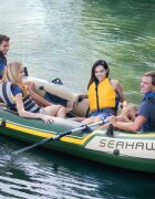 INTEX Seahawk 4 Надуваема лодка с гребла и помпа 68351NP