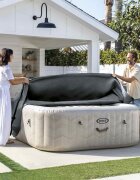 INTEX Спа покривало Тъмносиво 175 x 175 x 72 см PVC и PU