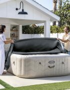 INTEX Спа покривало Тъмносиво 196 x 196 x 72 см PVC и PU